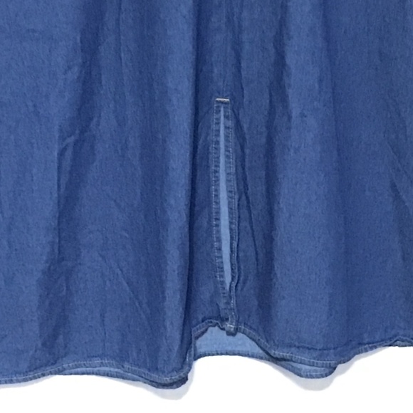 The Vermont Country Store Denim Jumper Midi Dress Womens 2X Prairie CottageCore - Picture 7 of 12